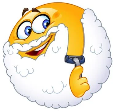 Shaving emoticon Illustrazione stock