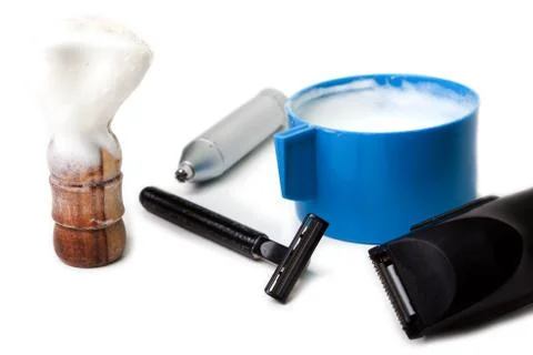 Shaving equipment Stock Photos