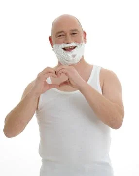 Shaving face Stock Photos