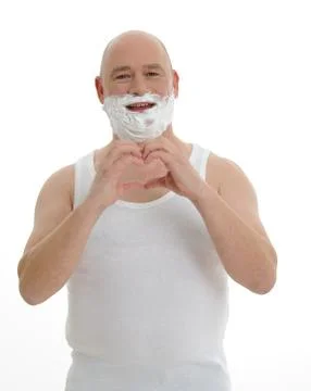 Shaving face Stock Photos