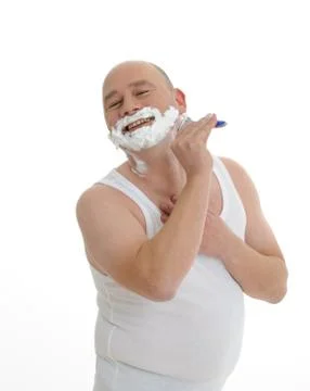 Shaving face Stock Photos