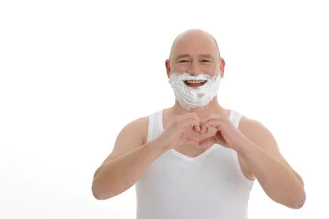 Shaving face Stock Photos