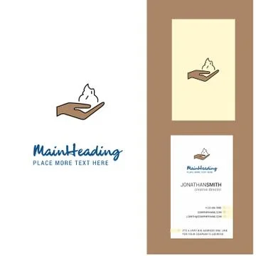 Shaving foam  Creative Logo and business card. vertical Design Vector Ilustración de archivo