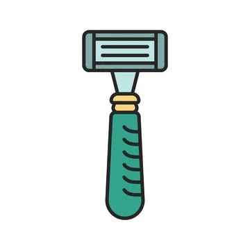 Shaving machine icon in flat colorful style. Razor blade vector illustratio.. Stock Illustration