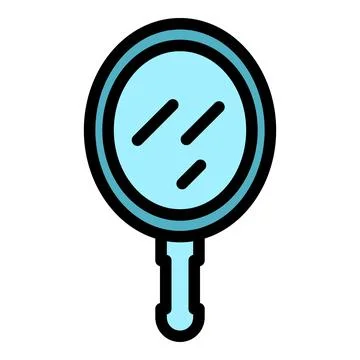 Shaving mirror icon vector flat Stock Illustration