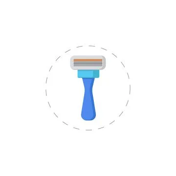 Shaving razor colourful flat vector icon Stock Illustration