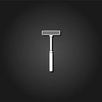 Shaving razor icon flat. Stock Illustration
