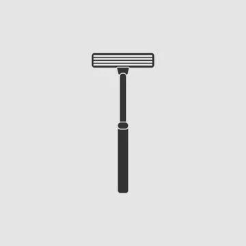 Shaving razor icon flat. Stock Illustration