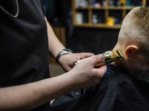 Shaving with tender Stock Photos