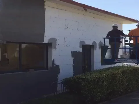 Shaving wall with thermal coat time lapse Stock Footage 80466036