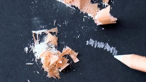 Shavings from a pencil Stock Footage 78911241