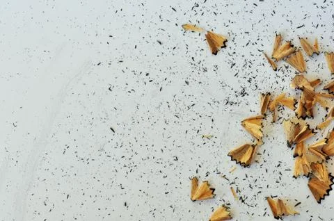 Shavings from sharpened pencil Stock-Fotos
