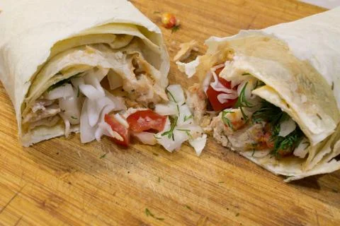Shawarma closeup Stock Photos