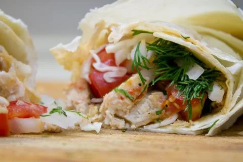 Shawarma closeup Stock Photos
