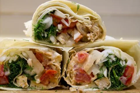 Shawarma closeup Foto stock