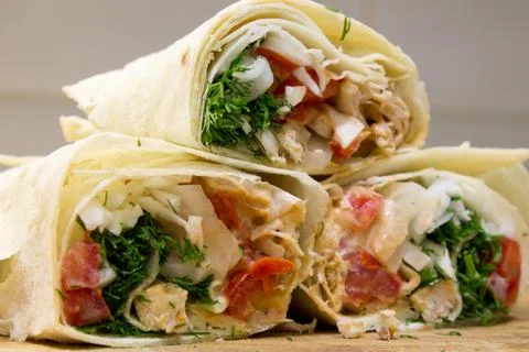Shawarma closeup Stock Photos
