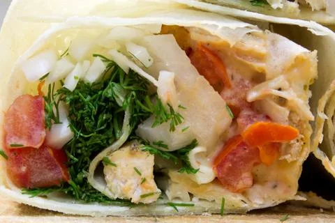 Shawarma closeup Stock Photos