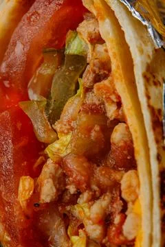 Shawarma cutaway close-up Stock Photos
