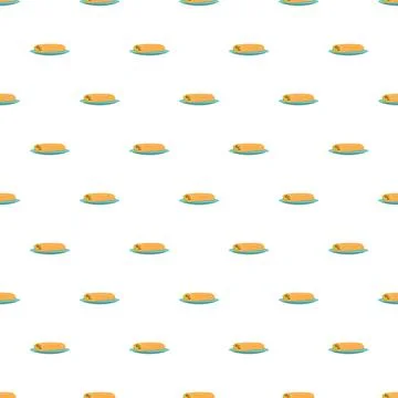 Shawarma flatbread roll sandwich repeating seamless pattern background Illustrazione stock