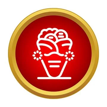 Shawarma or doner kebab flat style icon design Stock Illustration