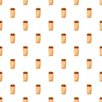 Shawarma pattern Stock Illustration