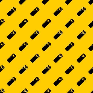 Shawarma sandwich pattern vector Stock Illustration