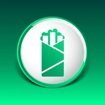 Shawarma vector design template logo food roll Stock Illustration