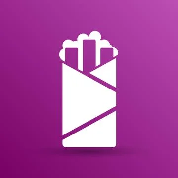 Shawarma vector design template logo food roll Stock Illustration