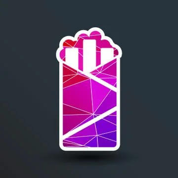 Shawarma vector design template logo food roll Stock Illustration