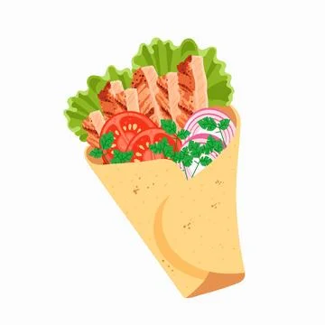 Shawarma vector illustration Stock Illustration