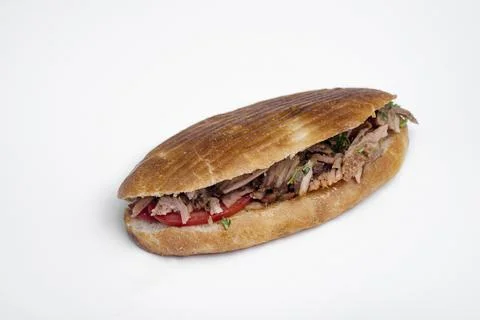 Shawarma  on the white  background Stock Photos