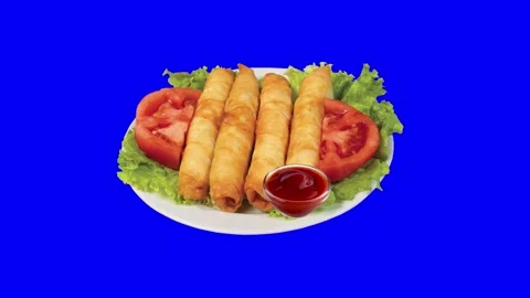 Shawarma wrap Animation restaurant menu on blue screen Stock Footage 297400750