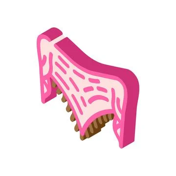Shawl knitting wool isometric icon vector illustration Stock Illustration
