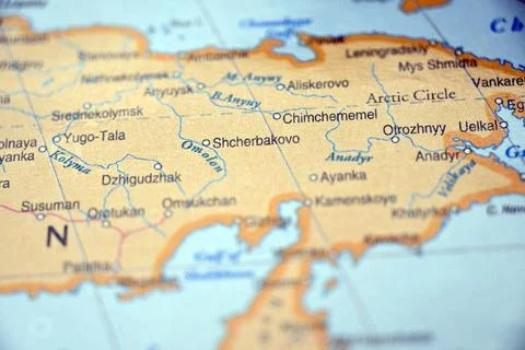 Shcherbakovo Location on World Map with Soft Blur Background, Minimal Defoc.. Stock Photos