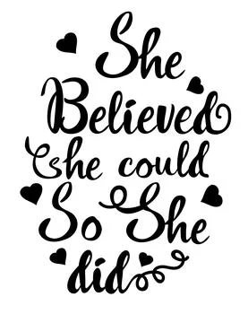 She believed she could Stock Illustration
