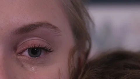 She is Crying Video stock 97890292
