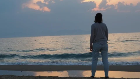 She is dancing looking at the horizon Stock Footage 91594956