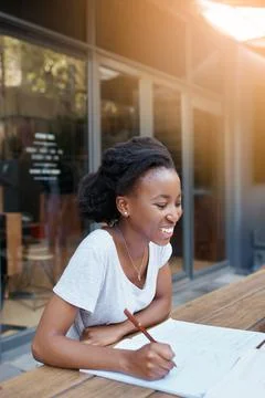 She is enthusiastic about the task at hand Stock Photos