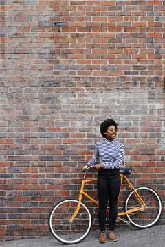 She is going to explore every inch of this city Stock Photos