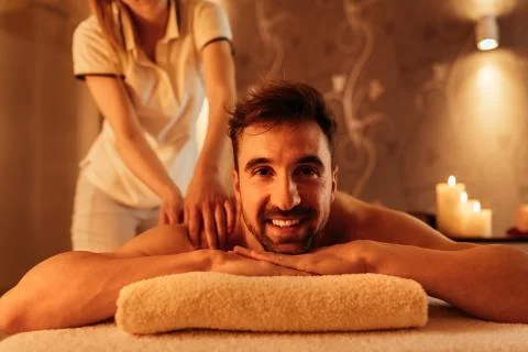 She got his back Stock Photos