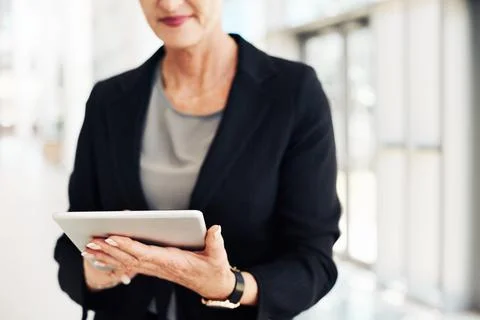 She has embraced the digital side of business Stock Photos