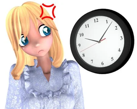 She has forgot her appointment Stock Illustration