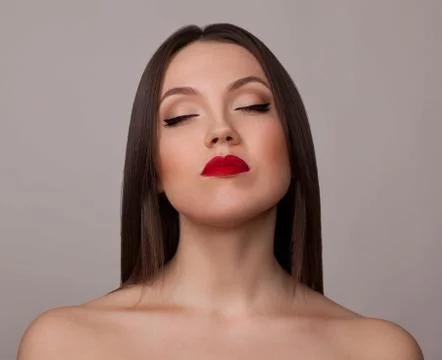 She has perfect features Stock Photos