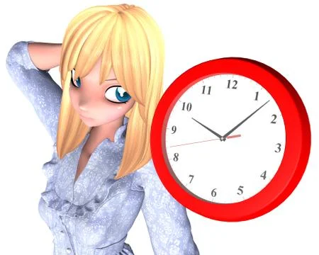 She missed her appointment Stock Illustration
