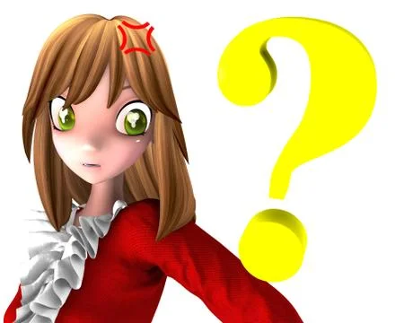 She is puzzled Stock Illustration