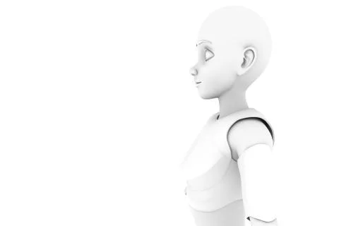 She is a robot smiling Illustrazione stock