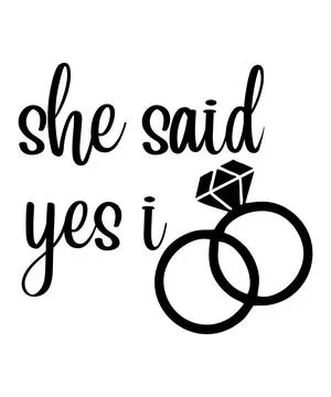 She said yes Stock Illustration