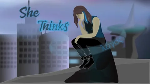 She Thinks (animation) Stock Footage 245836612