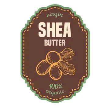 Shea butter label Stock Illustration