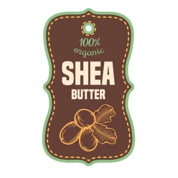 Shea butter label Stock Illustration